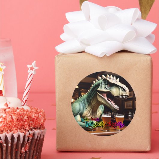 バッドディノのプバザウルステッカー ラウンドシール (パーティー)