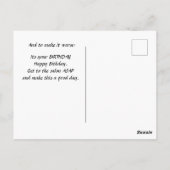 バッドヘアデー、ブルードレス、エクスプレッシ動揺してョン  ポストカード (裏面)