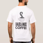 バッドランズコーヒー - ホワイトTシャツ Tシャツ (裏面)
