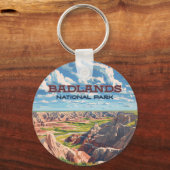 バッドランズナショナルパークサウスダコタランドスケープ キーホルダー (正面)
