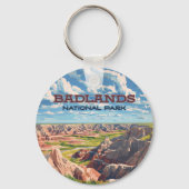 バッドランズナショナルパークサウスダコタランドスケープ キーホルダー (裏面)