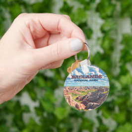 バッドランズナショナルパークサウスダコタランドスケープ キーホルダー