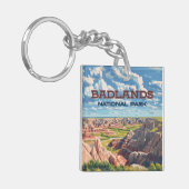 バッドランズナショナルパークサウスダコタランドスケープ キーホルダー (正面左)