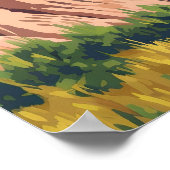 バッドランズナショナルパークサウスダコタランドスケープ ポスター (角)