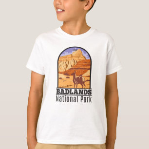 バッドランズナショナルパークサウスダコタヴィンテージTシール Tシャツ