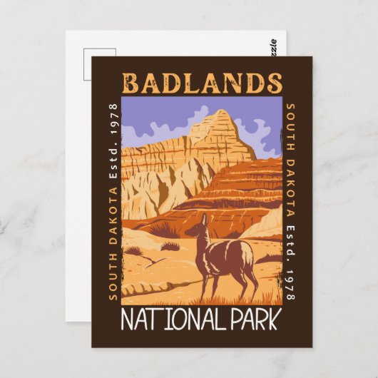 バッドランズナショナルパークサウスダコタ動揺して ポストカード (正面/裏面)