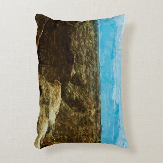 バッドランズナショナルパークサウスダコタ抽象芸術 アクセントクッション (正面(垂直))