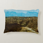 バッドランズナショナルパークサウスダコタ抽象芸術 アクセントクッション (裏面)