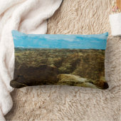 バッドランズナショナルパークサウスダコタ抽象芸術 ランバークッション (ブランケット)