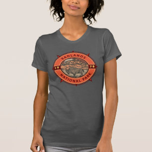 バッドランズナショナルパークバッファローレトロコンパス Tシャツ