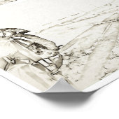 バッドランズバイクもしくは自転車に乗る人ポスター ポスター (角)