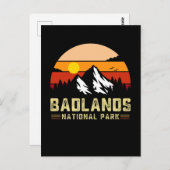 バッドランズ国立公園サウスダコタヴィンテージT – シェル ポストカード (正面/裏面)