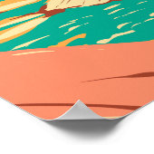 バッドランズ国立公園景観ヴィンテージポスター ポスター (角)