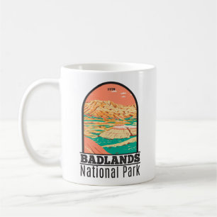 バッドランズ国立公園造園ヴィンテージ コーヒーマグカップ