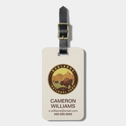 バッドランズ国立公園 ラゲッジタグ (正面縦)