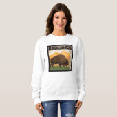 バッドランズ国立公園 | Buffalo スウェットシャツ (正面フル)