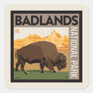バッドランズ国立公園 | Buffalo スクエアシール