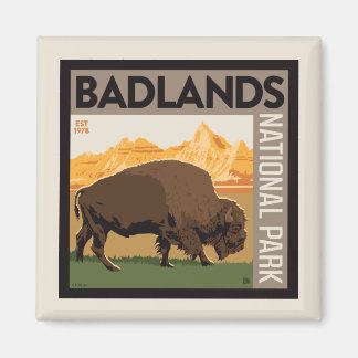 バッドランズ国立公園 | Buffalo マグネット