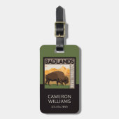 バッドランズ国立公園 | Buffalo ラゲッジタグ (正面縦)