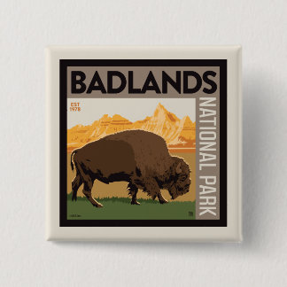 バッドランズ国立公園 | Buffalo 缶バッジ