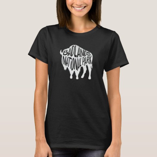 バッドランズ国立公園Tシャツ – Bison Tシャツ (正面)