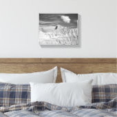 バッドランドの黒と白のギザギザのピーク8x10 キャンバスプリント (インサイチュ (寝室))