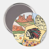 バッドランドマウントラシュモアブラックヒルズサウスダコタの地図 マグネット (正面/裏面)