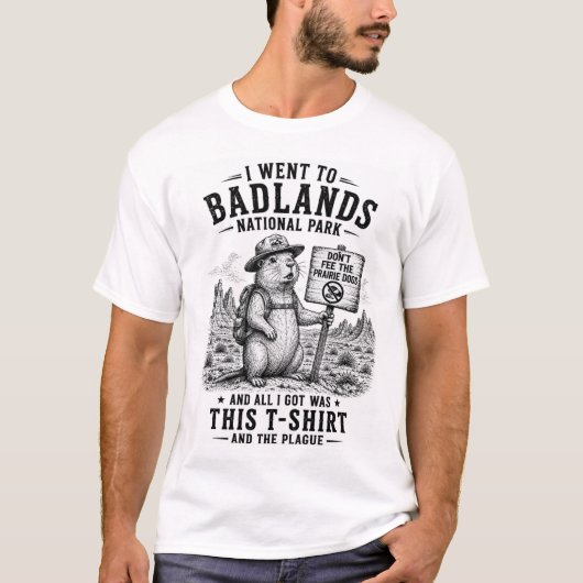 バッドランド国立公園のプレーリードッグ Tシャツ (正面)