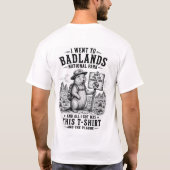 バッドランド国立公園のプレーリードッグ Tシャツ (裏面)