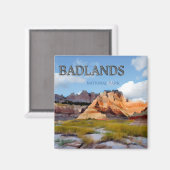 バッドランド国立公園の山と空 マグネット (正面/裏面)