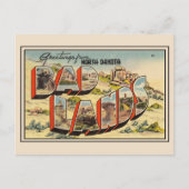 バッドランド国立公園ノースダコタからの挨拶 ポストカード (正面)