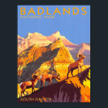 バッドランド – ヴィンテージトラーブ ポスター<br><div class="desc">ヴィンテージ旅行 – 国立公園</div>