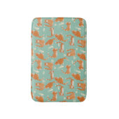 バッド・オレンジタビー猫がパターンを物ノック バスマット (正面縦)