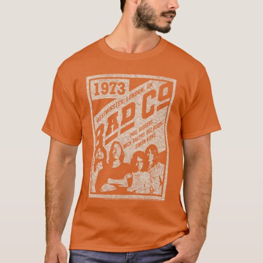 バッド・カンパニー ポスター 友達 レトロ Tシャツ (正面)