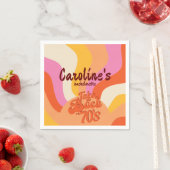 バッハから70年代のレトロGroovy Sunsetバチェロレッテ スタンダードカクテルナプキン (インサイチュ)