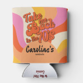 バッハから70年代のレトロGroovy Sunsetバチェロレッテ 缶クーラー (裏面)