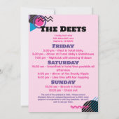 バッハから90年代のバチェロレッテウィークエンド招待状 招待状 (裏面)