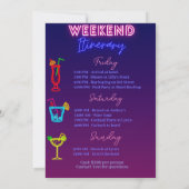 バッハとブージーのブライズパーティー（行程付き） 招待状 (裏面)