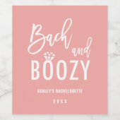 バッハとブージーバチェロレッテの恩恵 ワインラベル (シングルラベル)