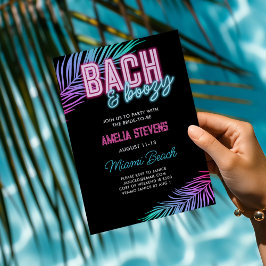 バッハと酔いどれ ネオン ブルー ピンク トロピカル ウィークエンド 招待状