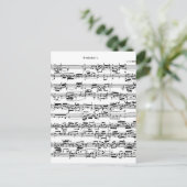 バッハの楽譜 ポストカード (スタンド正面)