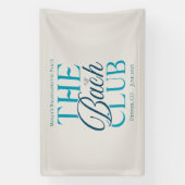 バッハクラブ モダン シンプル ブルー ブライズパーティ 横断幕 (縦)