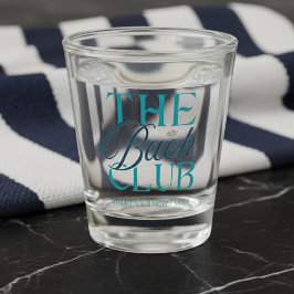 バッハクラブ モダン シンプル ブルー ブライズメイド パーティー ショットグラス