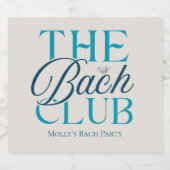 バッハクラブ モダン シンプル ブルー ブライズメイド パーティー スパークリングワインラベル (シングルラベル)