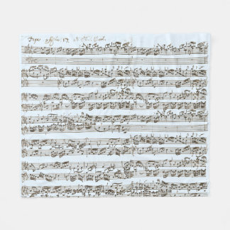 バッハ手書き音楽ファクラシカルイルとベッドタイム フリースブランケット