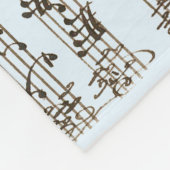 バッハ手書き音楽ファクラシカルイルとベッドタイム フリースブランケット (角)