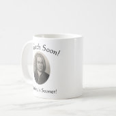 バッハ早く!オッフェンバッハ早く!音楽おもしろいのパン コーヒーマグカップ (正面左)