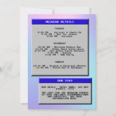 バッハ2000年代のY2Kバチェロレッテ週末 招待状 (裏面)