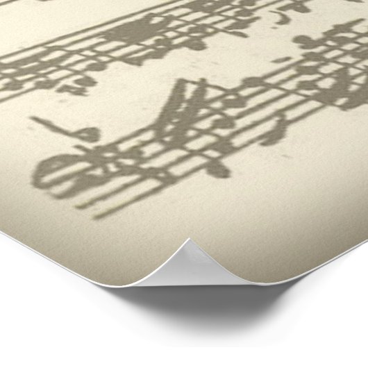 バッハ2nd Cello Suite、複数の原稿ページ ポスター (角)