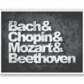 バッハ・ショパン・モーツァルト・ベートーベンクラシカルミュージック シール (正面)